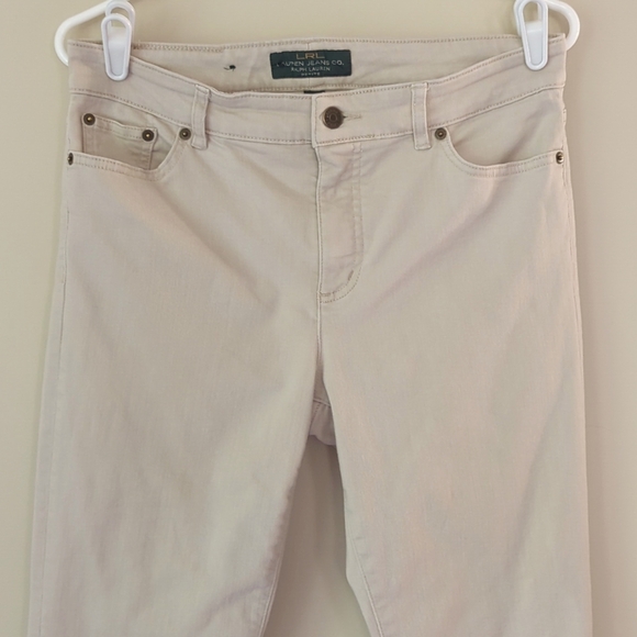 LRL Lauren Jeans Co. Ralph Lauren Heritage Jeans 10P Cream Wheat - Picture 9 of 16